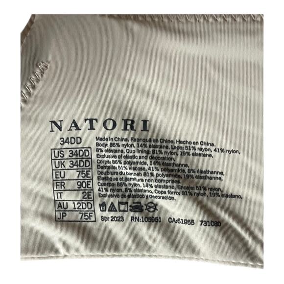 Natori bra 731080 Rose Dream Custom Coverage Underwire tan size 34DD 34E - Picture 5 of 6